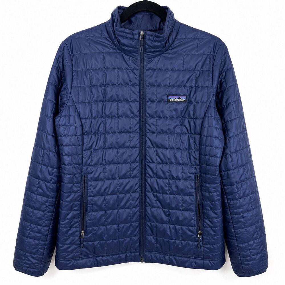 Patagonia Women’s Nano Puff Jacket Navy Blue PrimaLoft Puffer Size XL